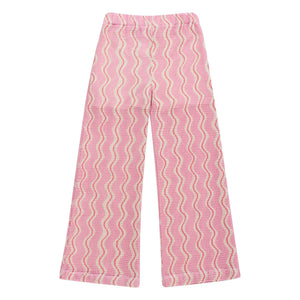 Maison Mangostan - Pantalones de ganchillo ondulados | Rosa