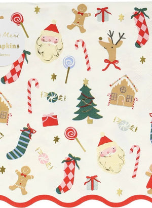 Meri Meri - Joli Noël grandes servilletas - set de 16