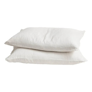 Maison de Vacances - Funda de almohada de lino lavado | Blanco