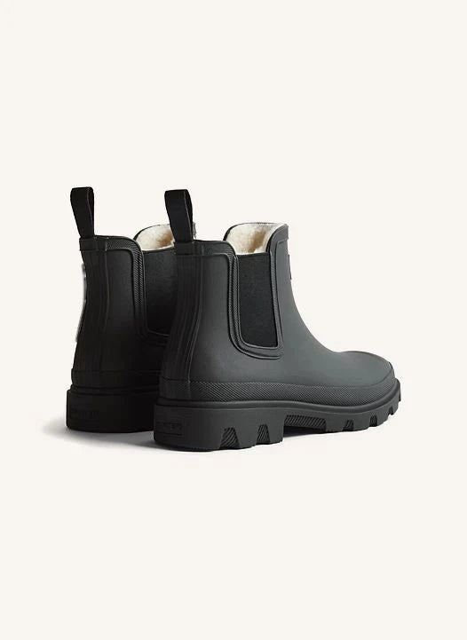 Hunter - Botas Chelsea Downpour Cortas | Negro