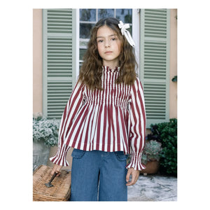 Tutu du Monde - Blusa a rayas Laurel | Borgoña