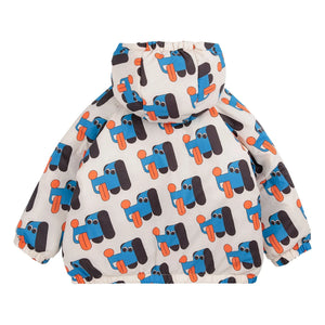 Bobo Choses - Chaqueta impermeable de fibra reciclada reversible para bebé | Azul
