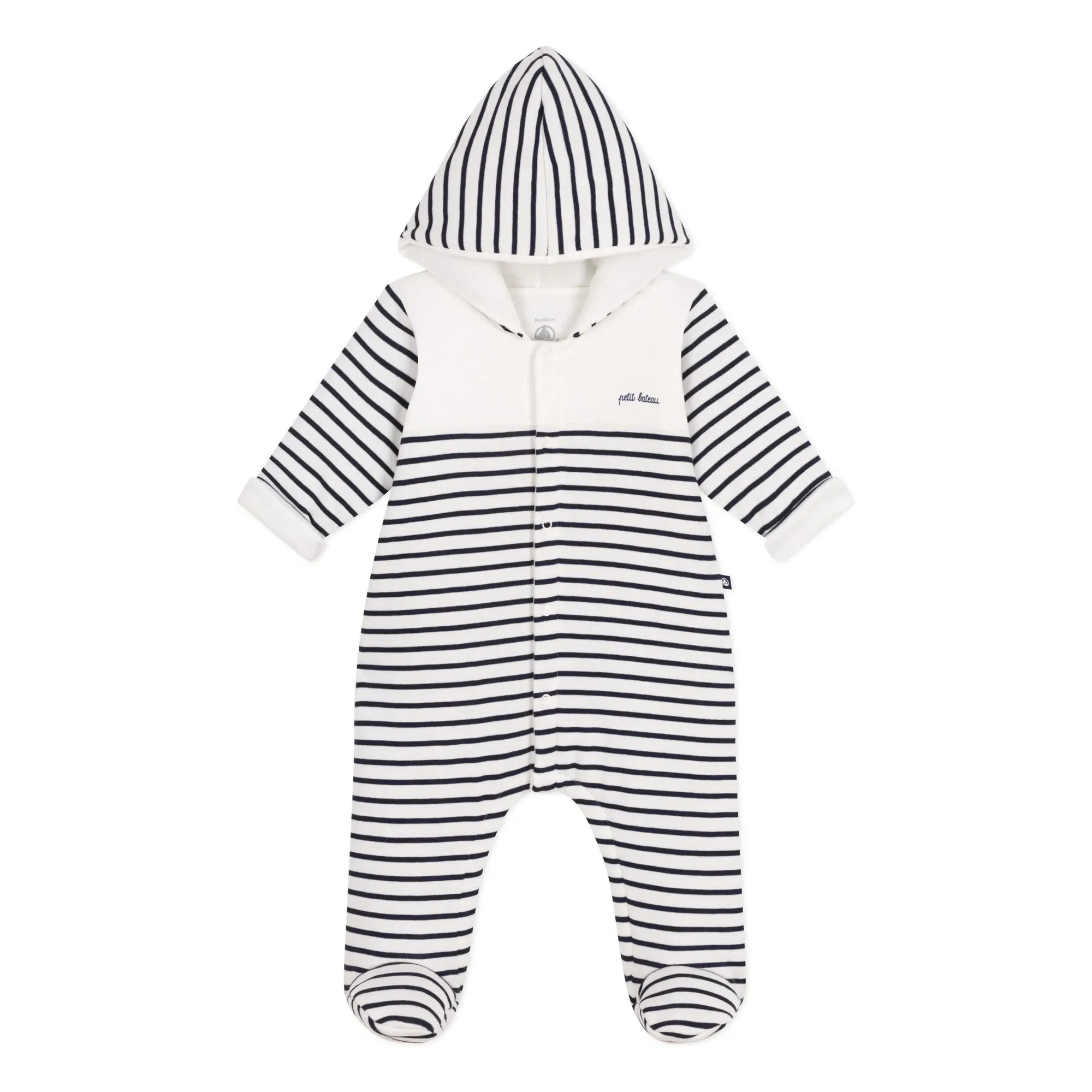 Petit Bateau - Manta piloto de algodón orgánico | Azul marino