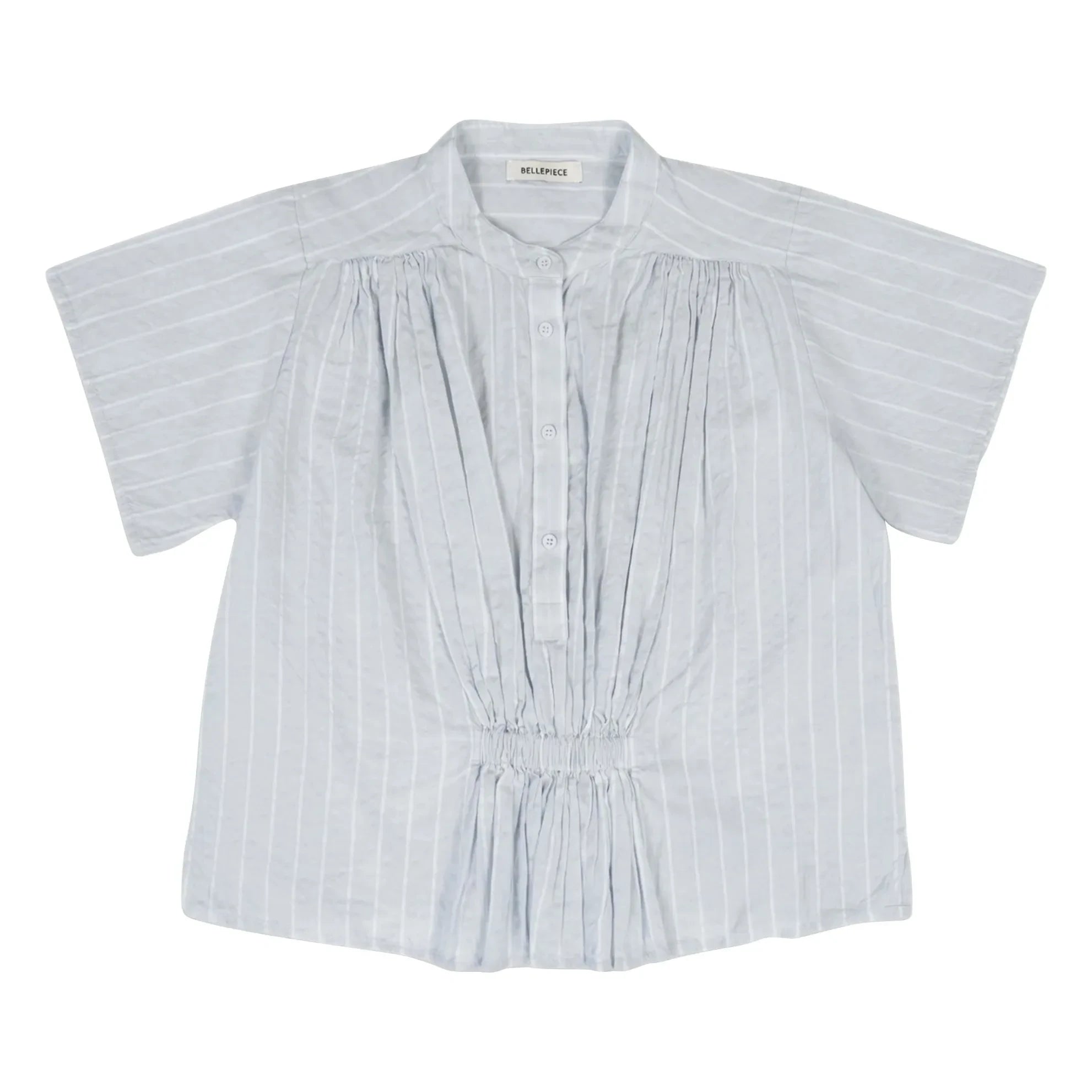 BELLEPIECE - Blusa de rayas Patrizia Cotton | Azul claro