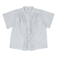 BELLEPIECE - Blusa de rayas Patrizia Cotton | Azul claro