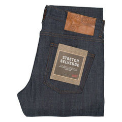 Naked & Famous - Vaqueros elásticos de orillo Super Guy | Índigo