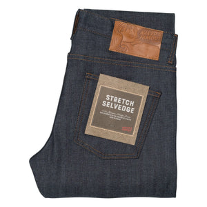 Naked & Famous - Vaqueros elásticos de orillo Super Guy | Índigo