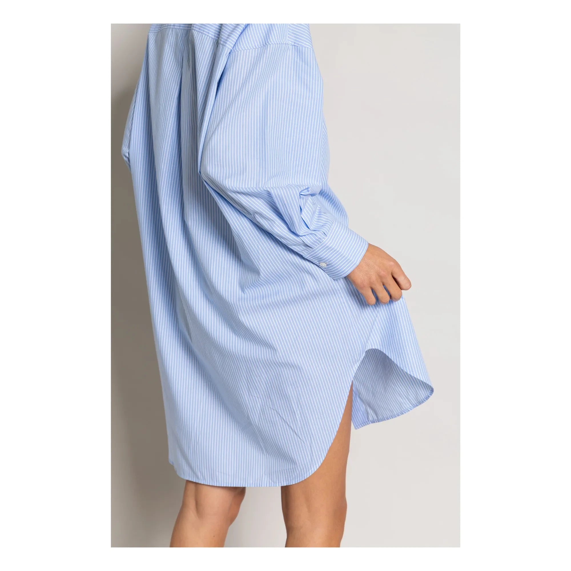 Smallable Woman - Vestido Camisero Rayado Lydie | Azul Claro