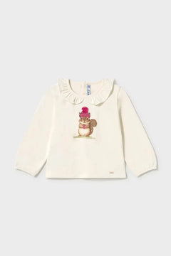Blusa de manga larga de algodón y elastano Mayoral para niños