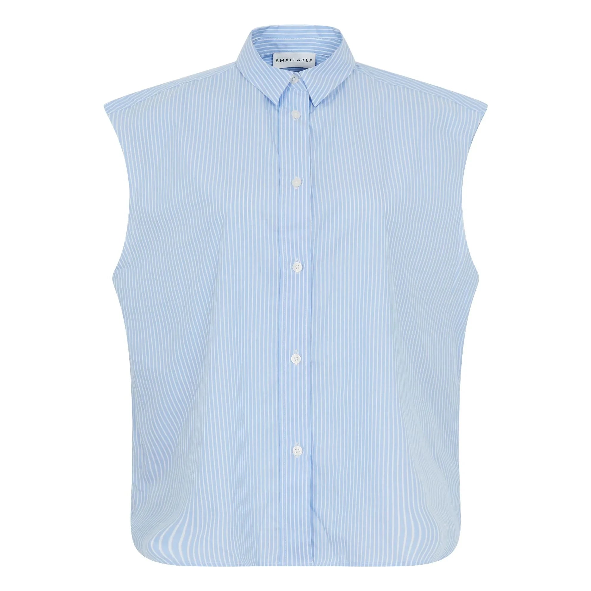 Smallable Woman - Laura Camisa sin mangas a rayas | Azul claro