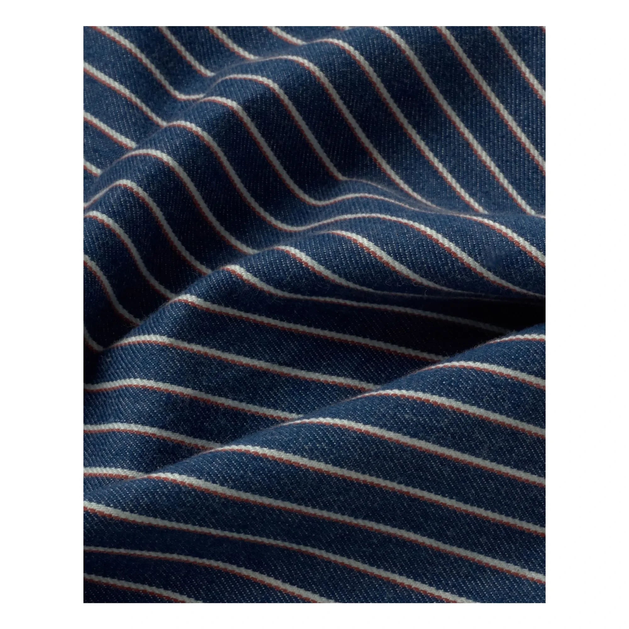Thinking Mu - Luisa Short de Algodón Orgánico a Rayas | Azul grisáceo