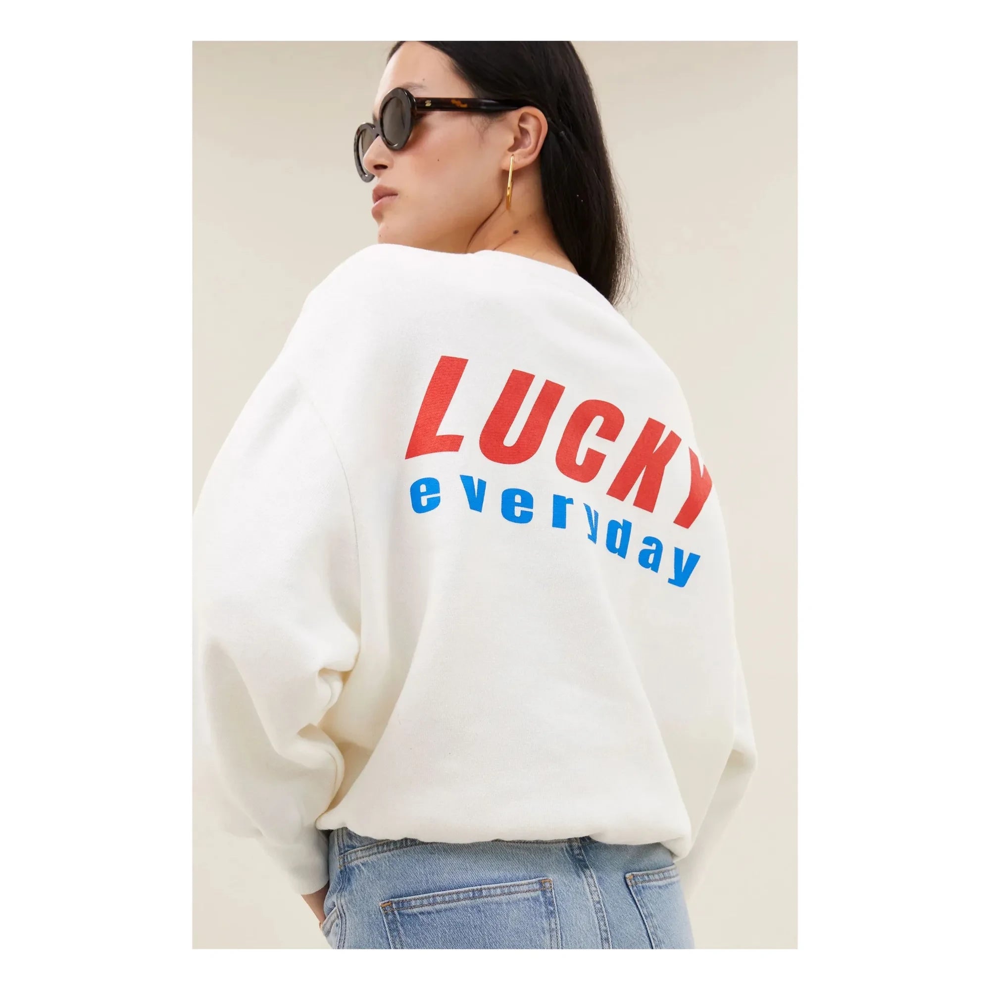 By Bar - Sudadera de algodón Bibi Lucky Everyday | Blanco