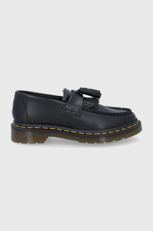Mocasín de cuero con pespuntes amarillos Adrian de Dr. Martens