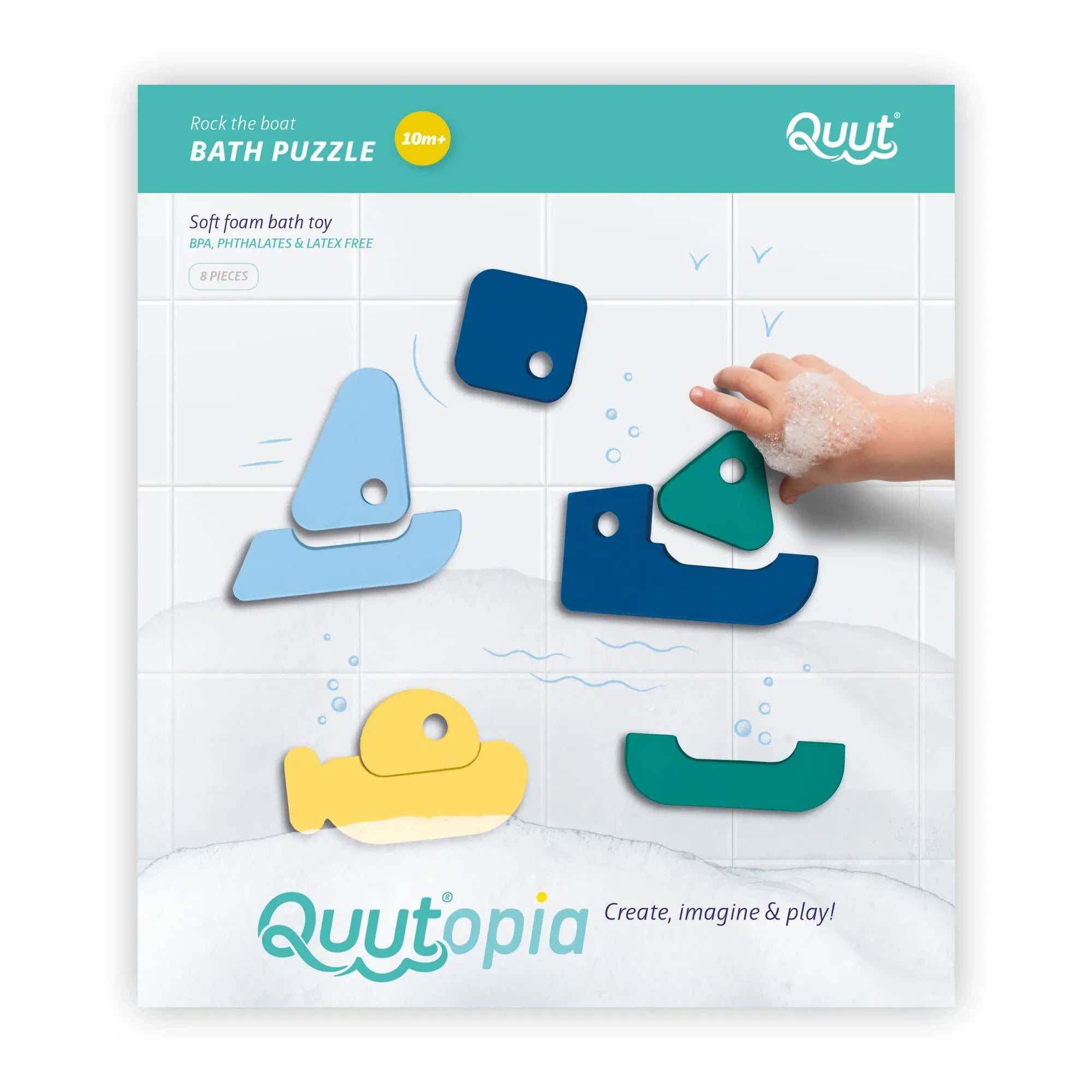 Quut - Puzzle de baño Velero | Azul