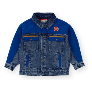 Goldie + Ace - Chaqueta vaquera vintage con bloques de color | Azul