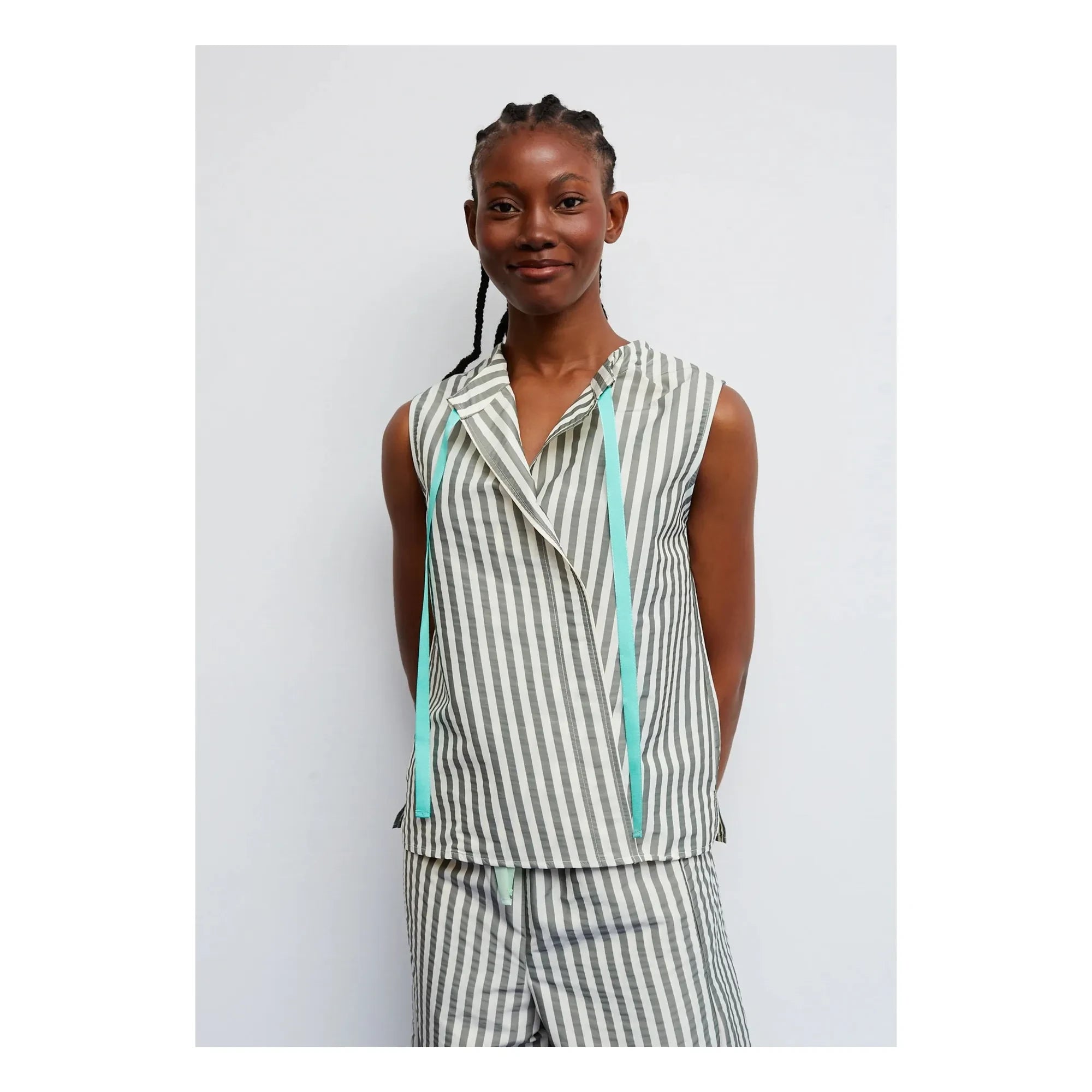 Dr Bloom - Blusa de rayas de menta | Caqui