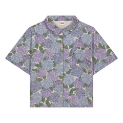 Studio Bohème - Camisa de algodón orgánico con velo de flores | Lila