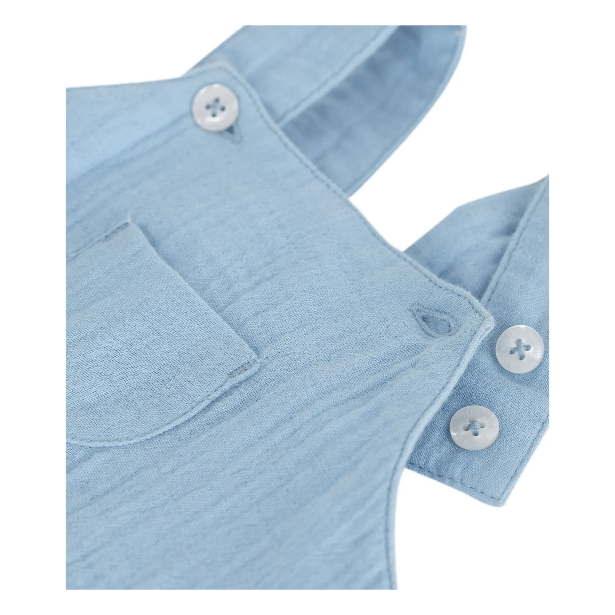 Petit Bateau - Pelele de gasa de algodón orgánico | Azul