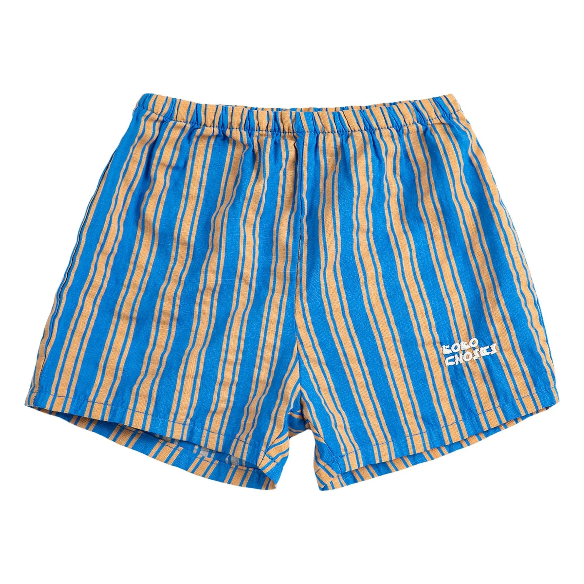Bobo Choses - Pantalón Corto de Bebé de Rayas Azul