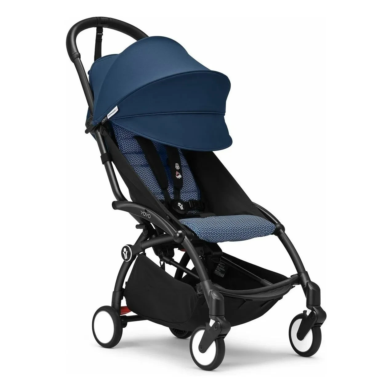 Stokke® - Cochecito YOYO³ 6+ Chasis negro | Azul Air France
