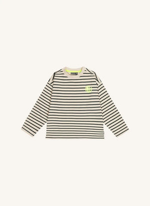 Tumble N'Dry - Camiseta de algodón orgánico a rayas Chester | Crema