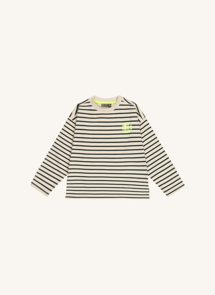 Tumble N'Dry - Camiseta de algodón orgánico a rayas Chester | Crema