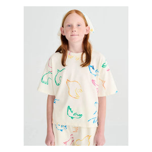 True Artist - Camiseta Pájaros Algodón orgánico | Crudo