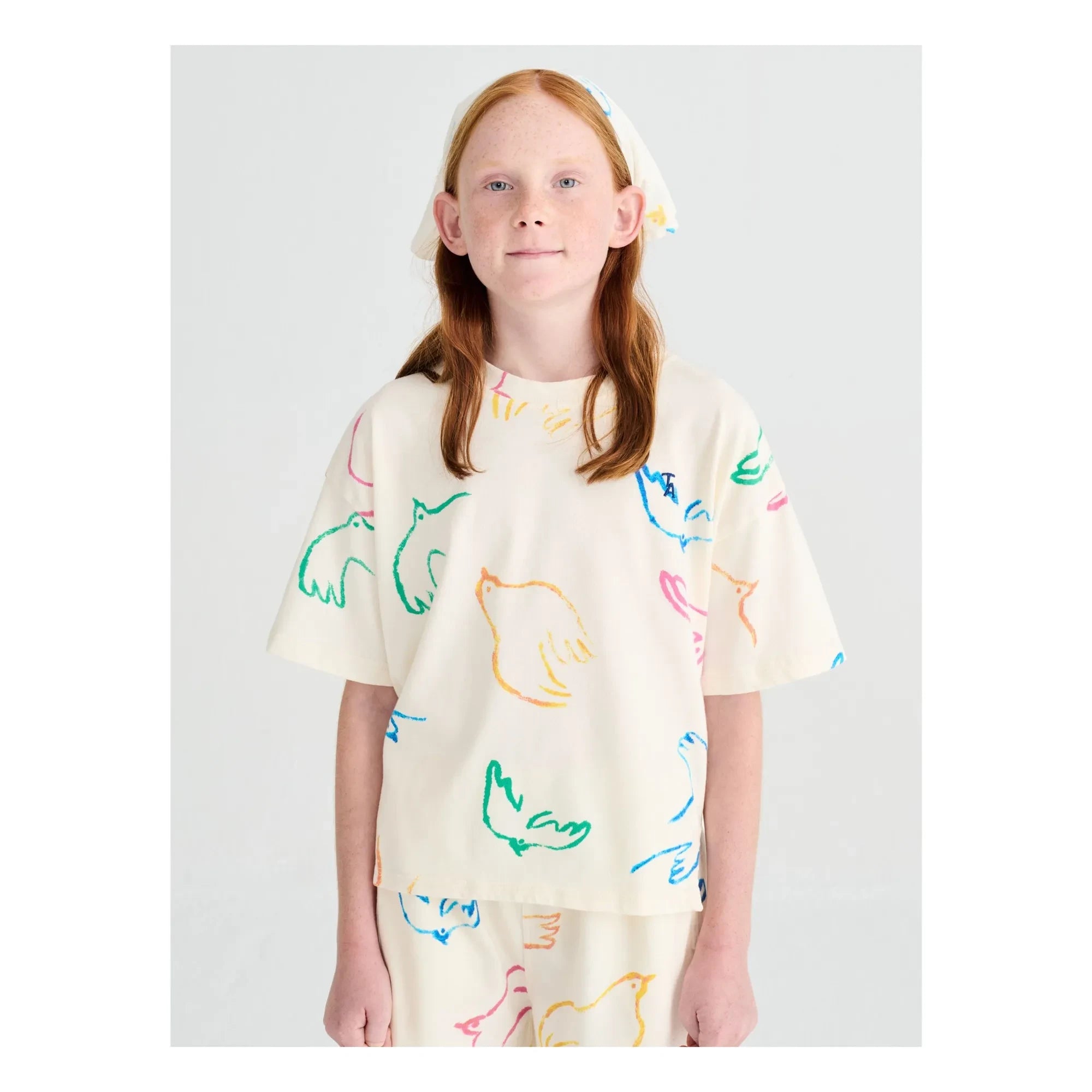 True Artist - Camiseta Pájaros Algodón orgánico | Crudo