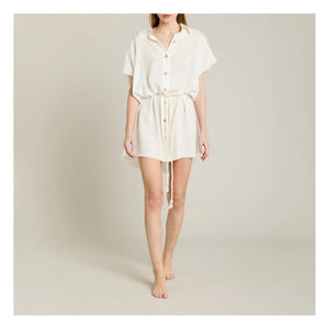 Maison Saint Julien - Vestido de gasa de algodón Paros | Crudo