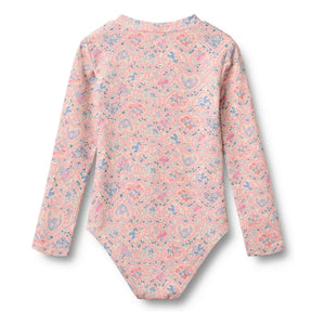 Wheat - Margot Fleuri Bañador de Fibra Reciclada con Protección UV | Rosa claro