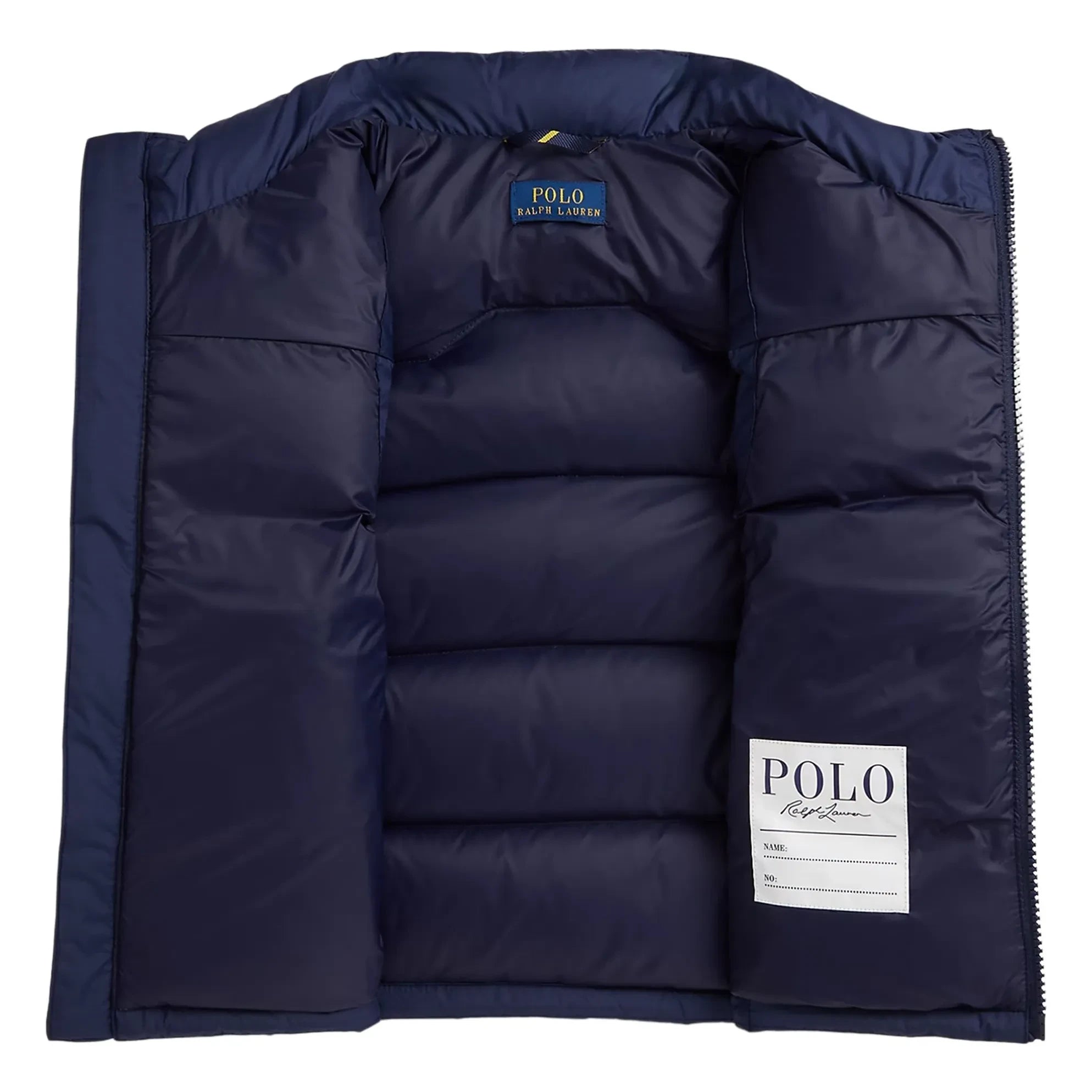Ralph Lauren - Chaleco acolchado sin mangas con logo de fibras recicladas | Azul marino