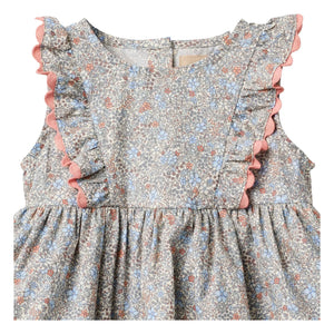 Wheat - Vestido Safia estampado con bies | Azul claro