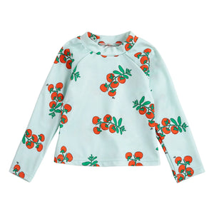 Bobo Choses - Camiseta de baño para bebé de fibras recicladas con protección UV Tomates | Azul claro