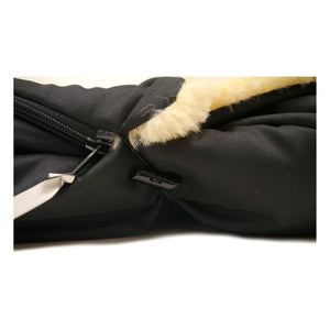 Kaiser - Saco de piel de oveja prémium para pies | Negro