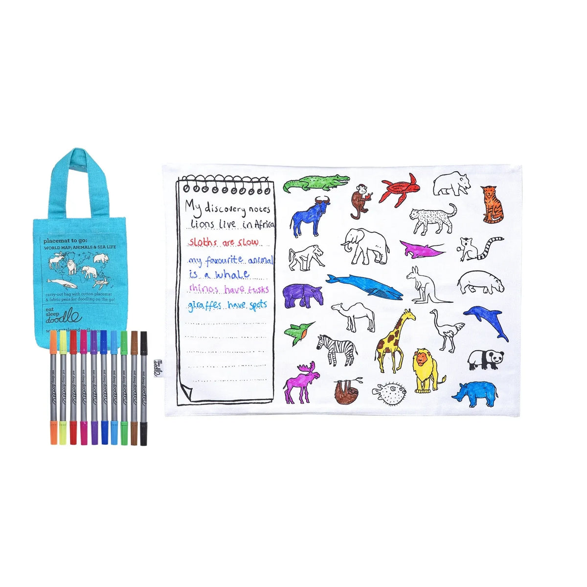 EatSleepDoodle - Mantel Individual para Colorear Mapa del Mundo