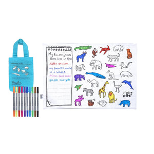 EatSleepDoodle - Mantel Individual para Colorear Mapa del Mundo