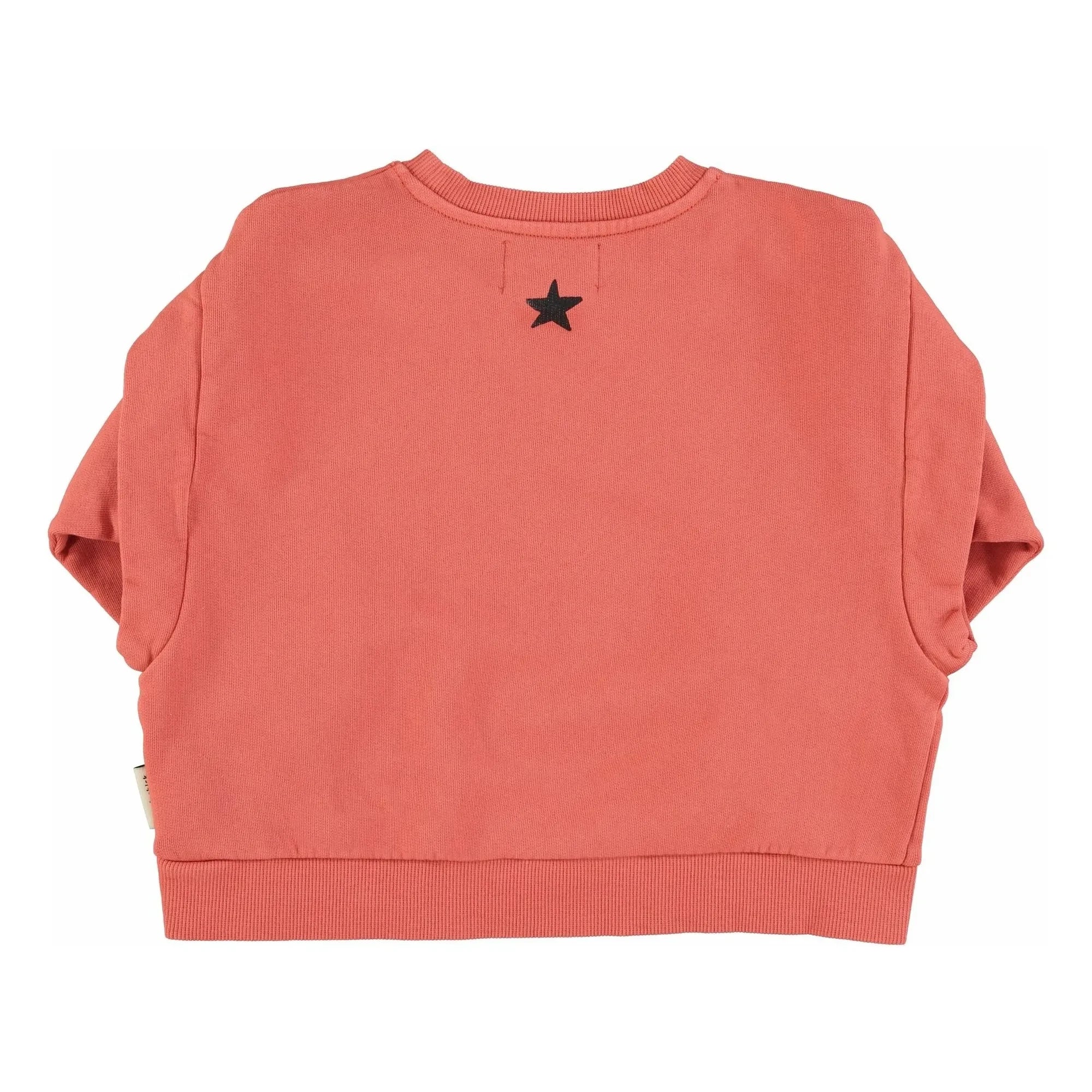 Piupiuchick - Sudadera con volantes de algodón orgánico Groupie | Coral