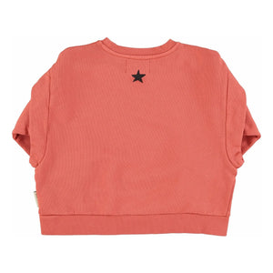 Piupiuchick - Sudadera con volantes de algodón orgánico Groupie | Coral