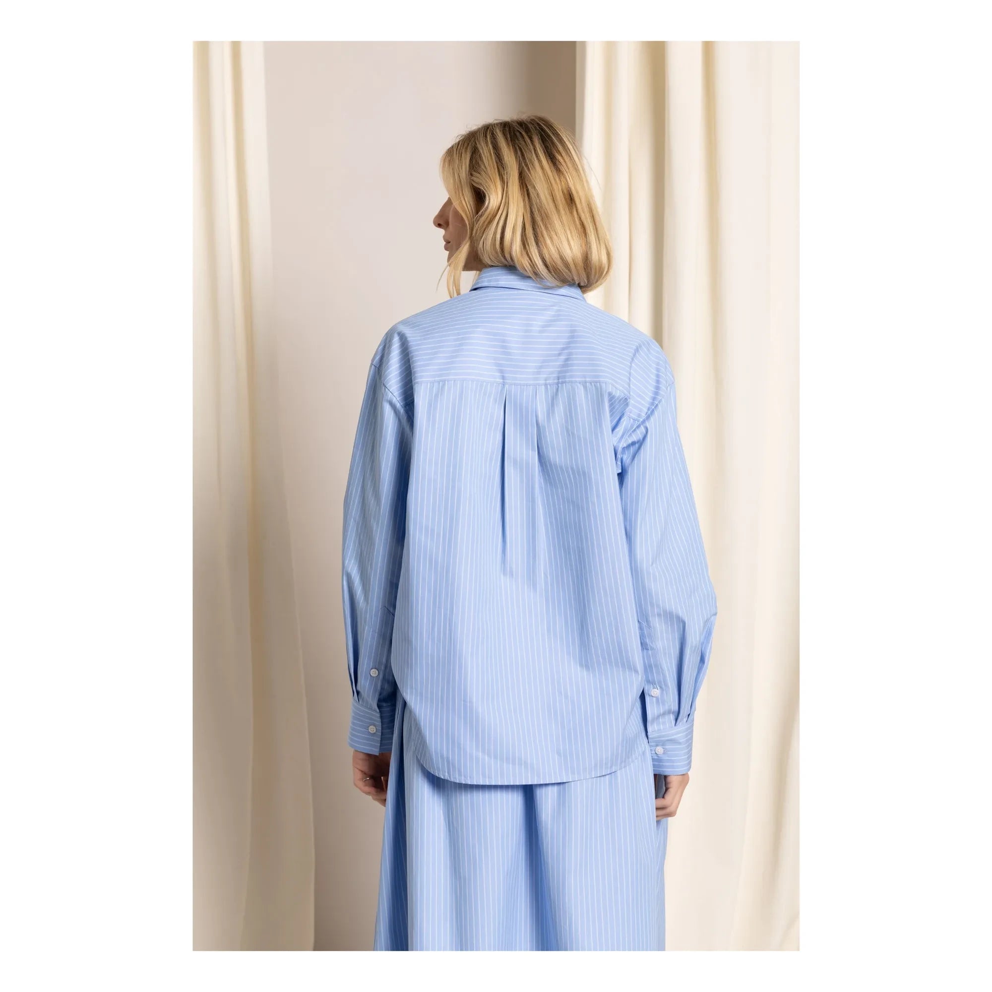 Smallable Woman - Falda de rayas Bruna | Azul claro
