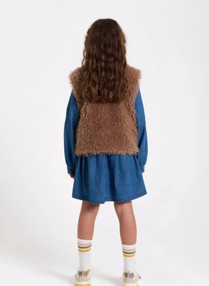 Hundred Pieces - Lucky Chaqueta sin mangas de piel | Taupe brown