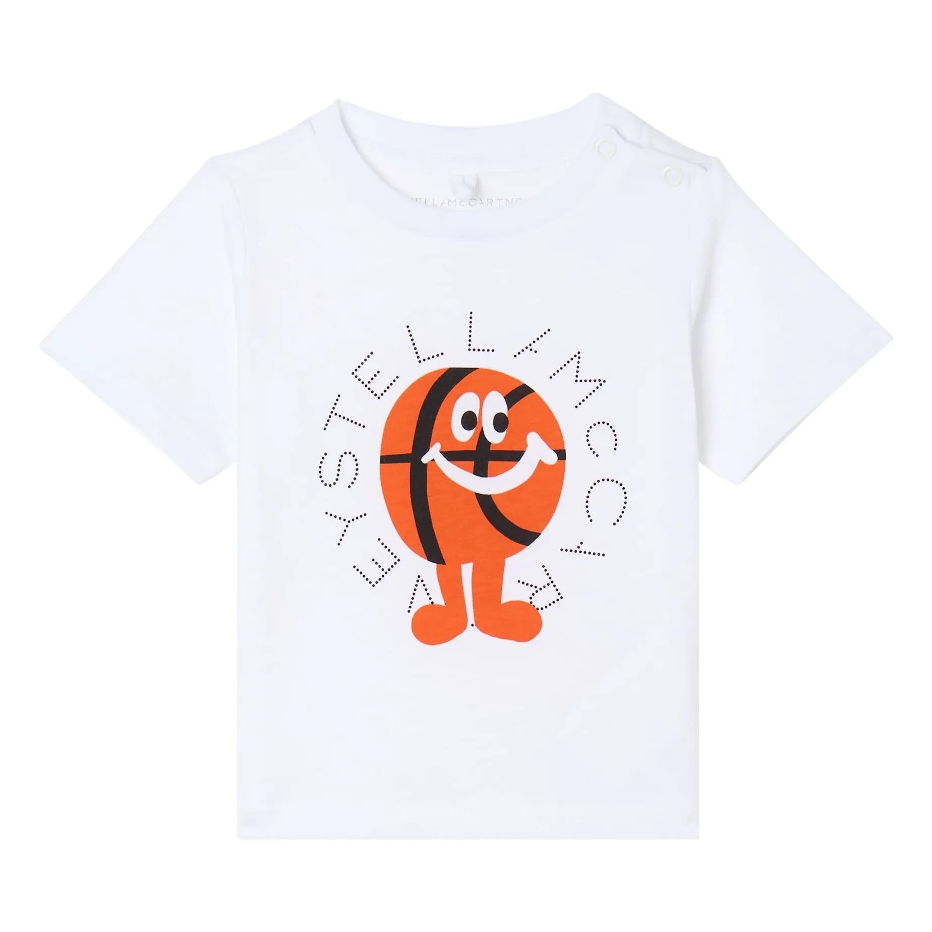 Stella McCartney Kids - Camiseta Stella Basket de algodón orgánico | Blanco