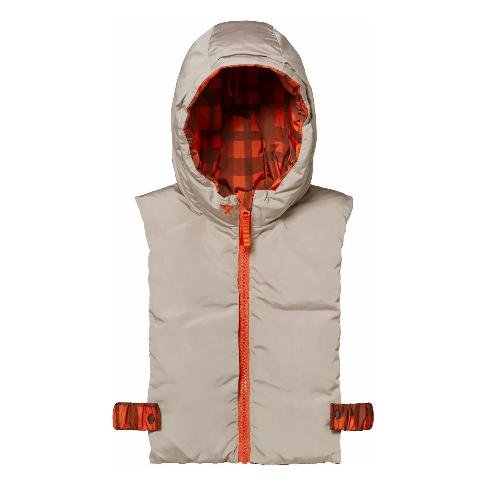 Fudoon - Exclusivo Fudoon X Smallable - Abrigo con capucha reversible a cuadros | Naranja