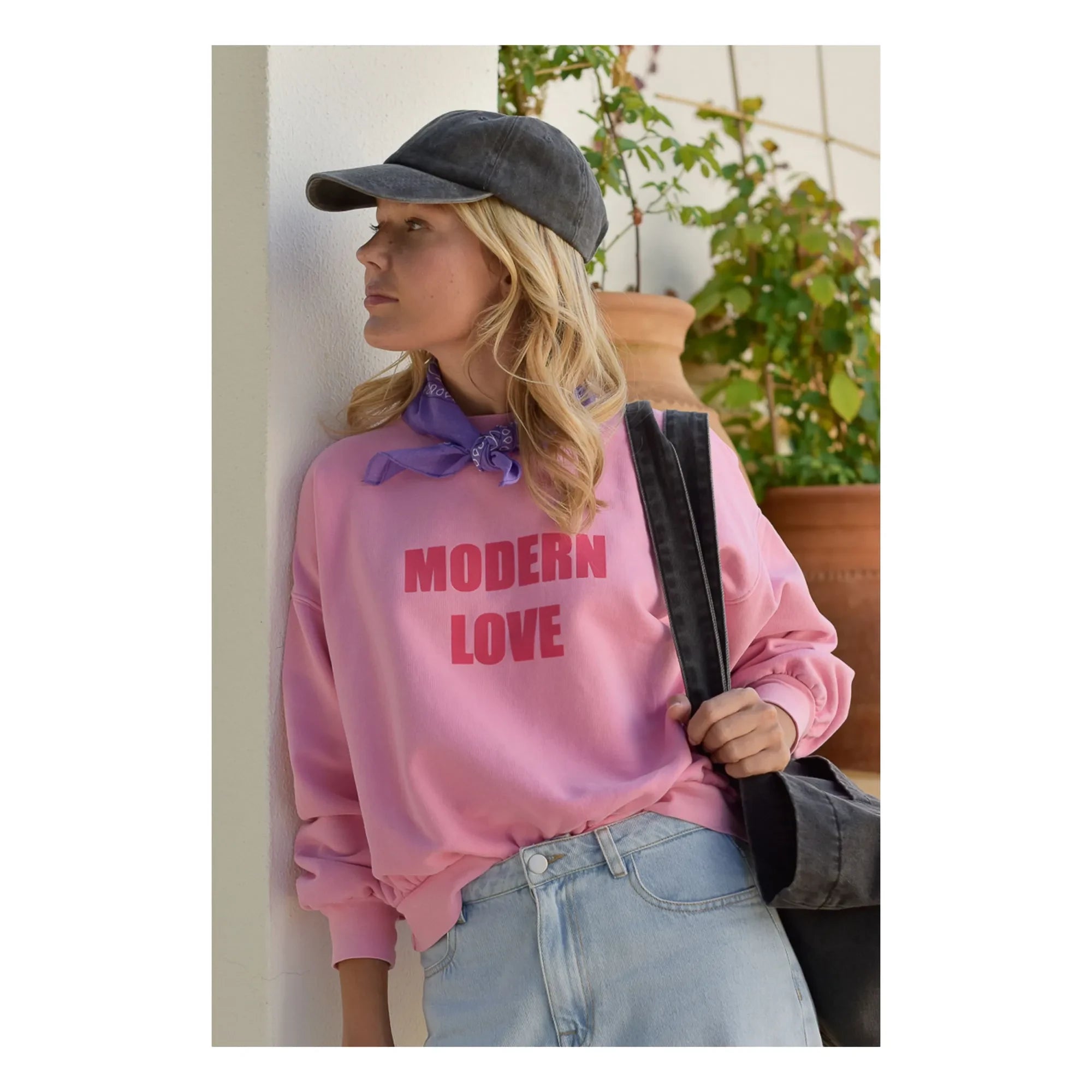 Marlot Paris - Sudadera de algodón orgánico Romy Modern Love - Colección mujer | Rosa
