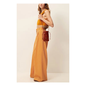 Sessùn - Pantalones de algodón a rayas Provencia | Naranja
