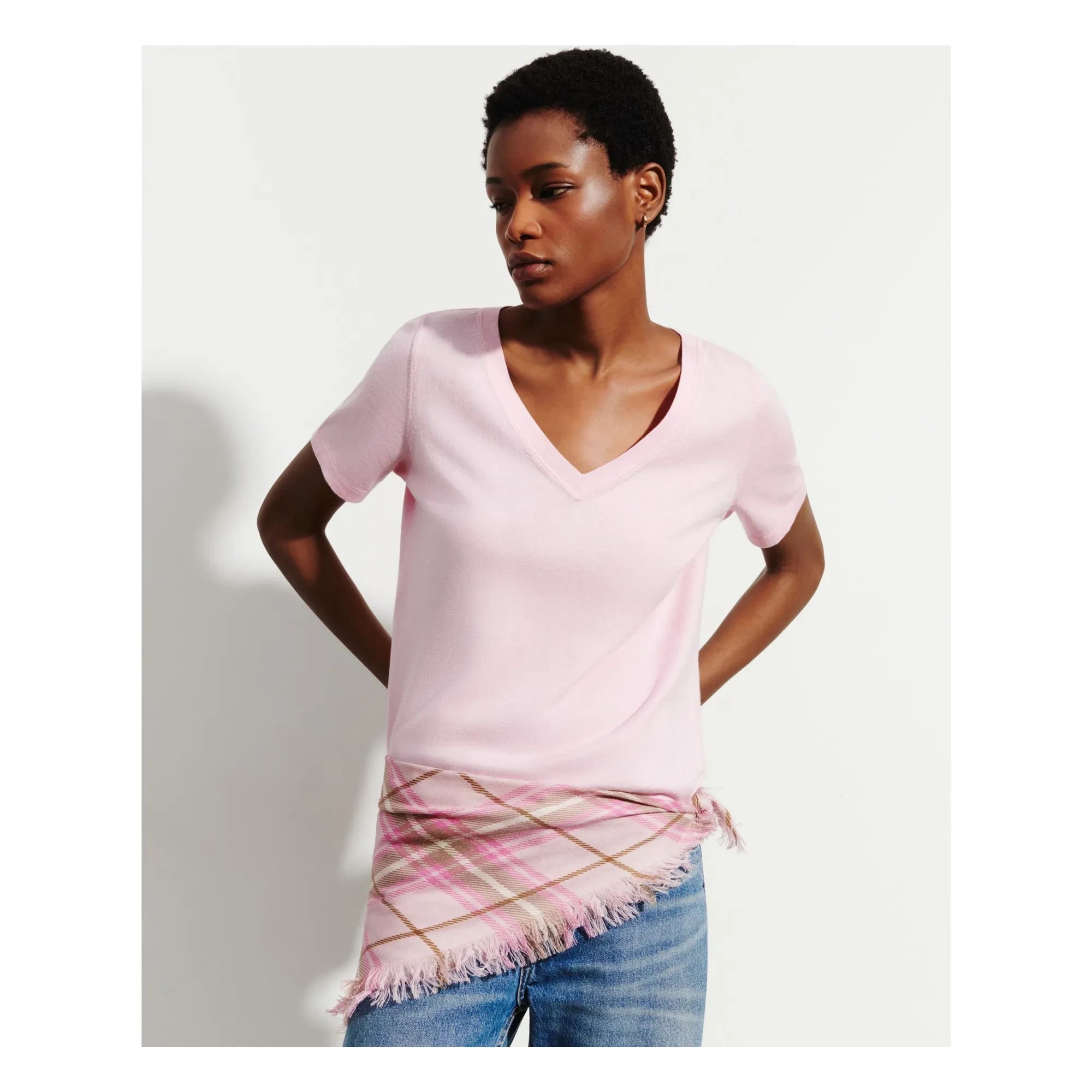 Bompard - Minifular de tartán de cachemira | Cherry Wood