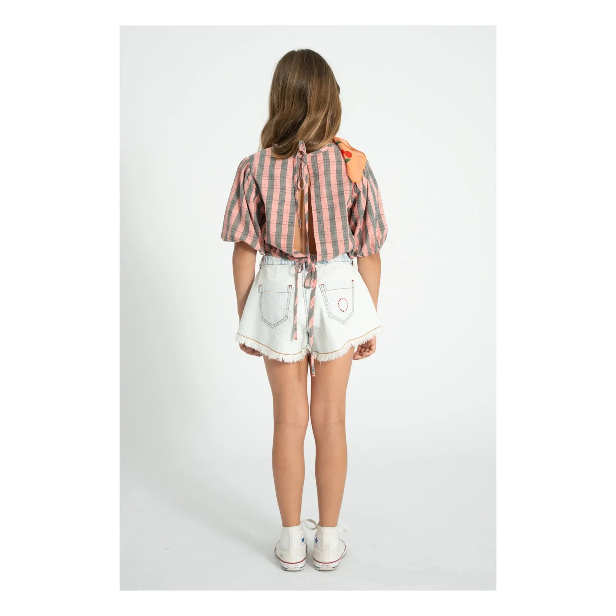 Piupiuchick - Pantalones cortos vaqueros desgastados | Azul lavado