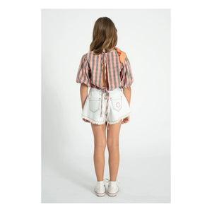 Piupiuchick - Pantalones cortos vaqueros desgastados | Azul lavado