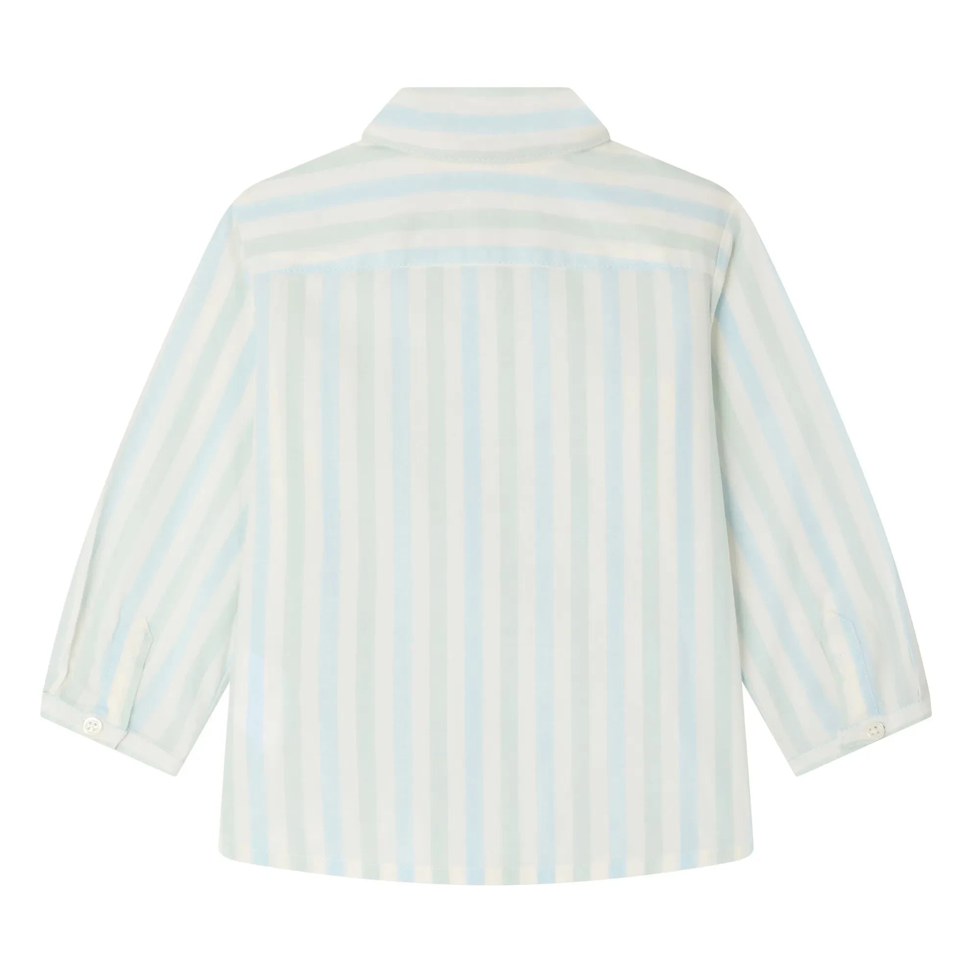 Bonpoint - Camisa de popelín de algodón orgánico a rayas Lawson | Turquesa