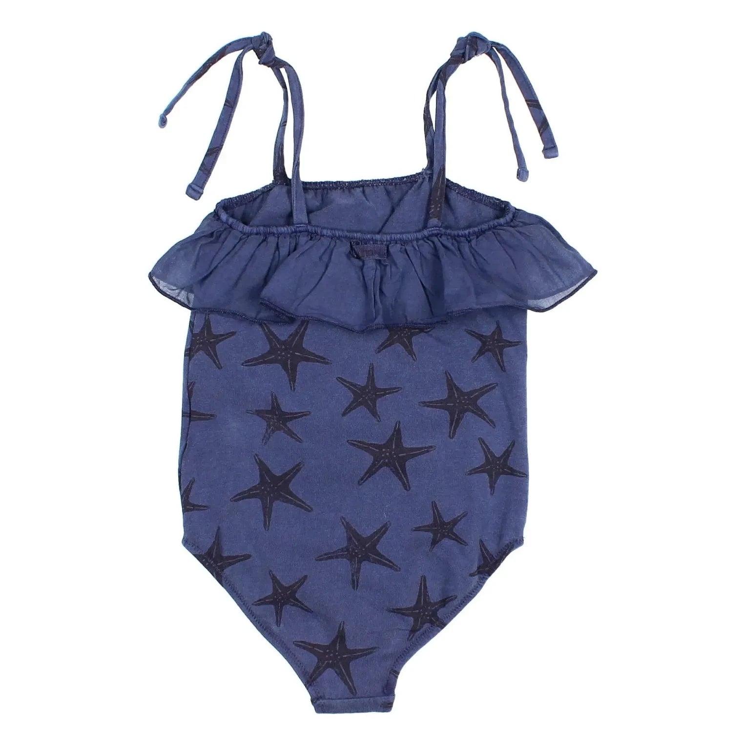 Búho - Estrellas de mar Mayólica Algodón orgánico | Azul marino