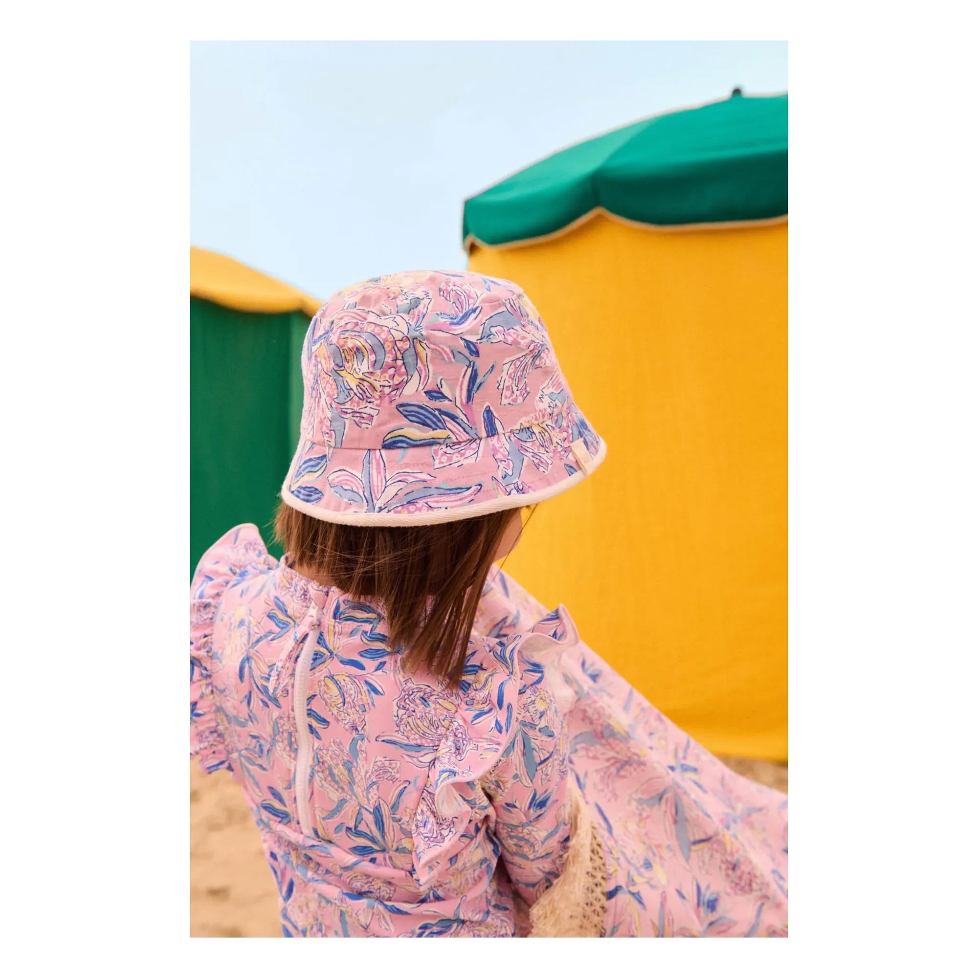Louise Misha - Gorro de Algodón Orgánico Lajik Fleuri | Rosa